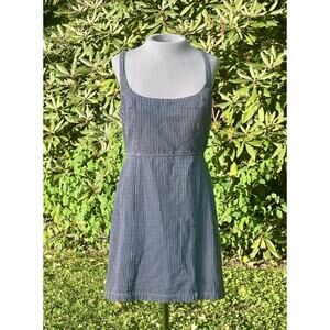 BDG Urban Outfitters Sleevless Tank Dress M Black White Striped Denim